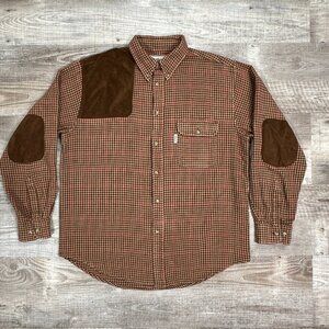 Vintage McAlister Countrysport Shirt Men’s Large Button Down Suede Elbow Patch